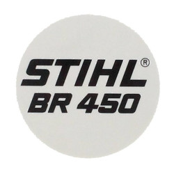 Plaque matricule br 450 d'origine Stihl référence 4244 967 1506