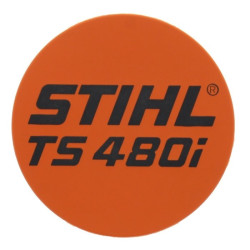 Plaque matricule ts 480i d'origine Stihl référence 4250 967 1501