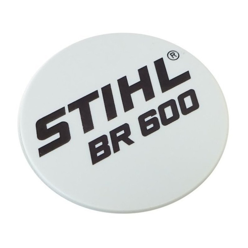 Plaque matricule br 600 d'origine Stihl référence 4282 967 1501