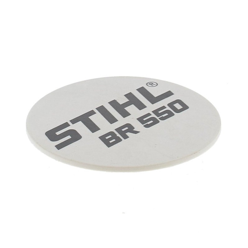 Plaque matricule br 550 d'origine Stihl référence 4282 967 1502
