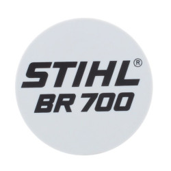 Plaque matricule BR 700 d'origine Stihl référence 4282 967 1503