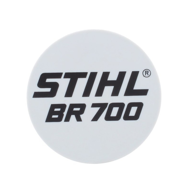 Plaque matricule BR 700 d'origine Stihl référence 4282 967 1503