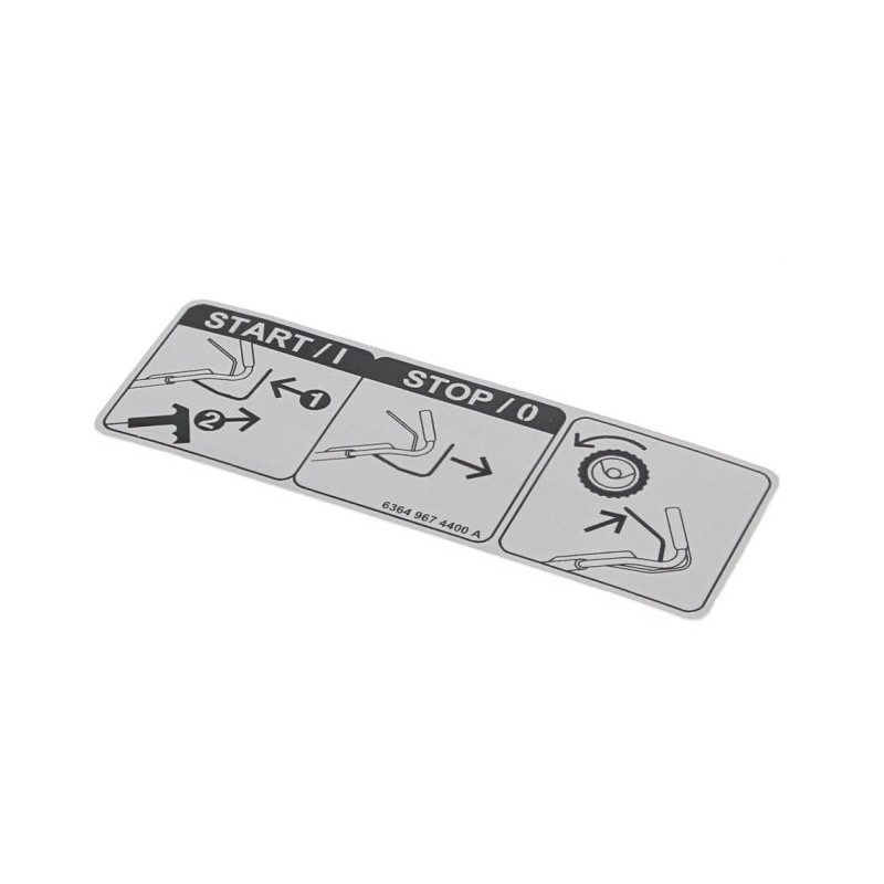 Autocollant d'origine Stihl référence 6364 967 4400