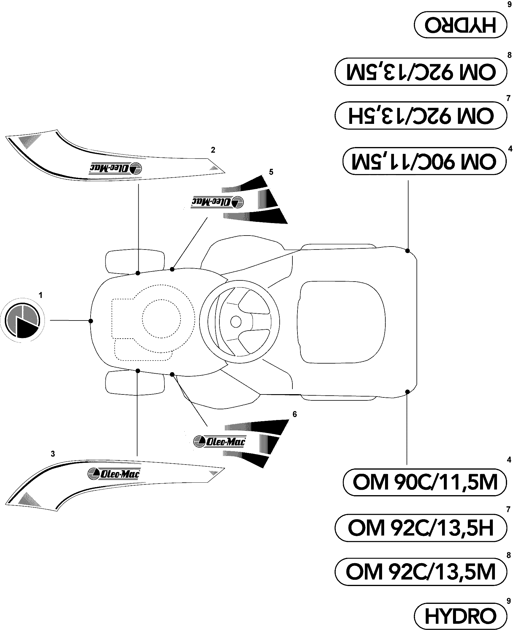 Vue éclatée OM 93C/13,5M Cat.2010