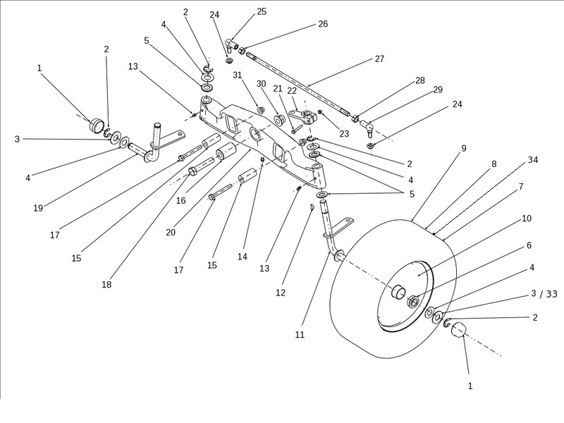 Vue éclatée OM 124J/22 H Cat.2012