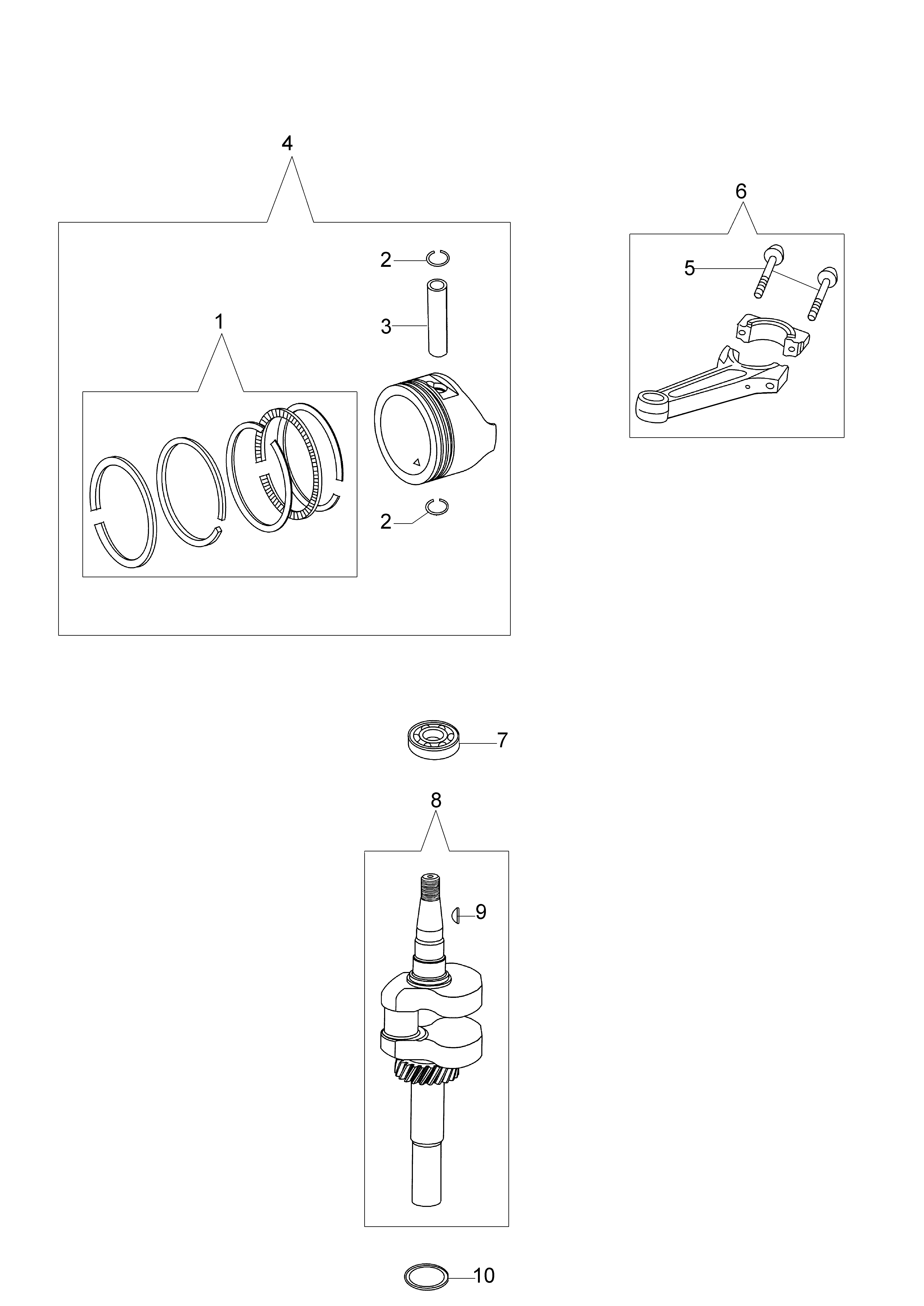 Vue éclatée G 44 PK ESSENTIAL (K600 - AUTOCHOKE)