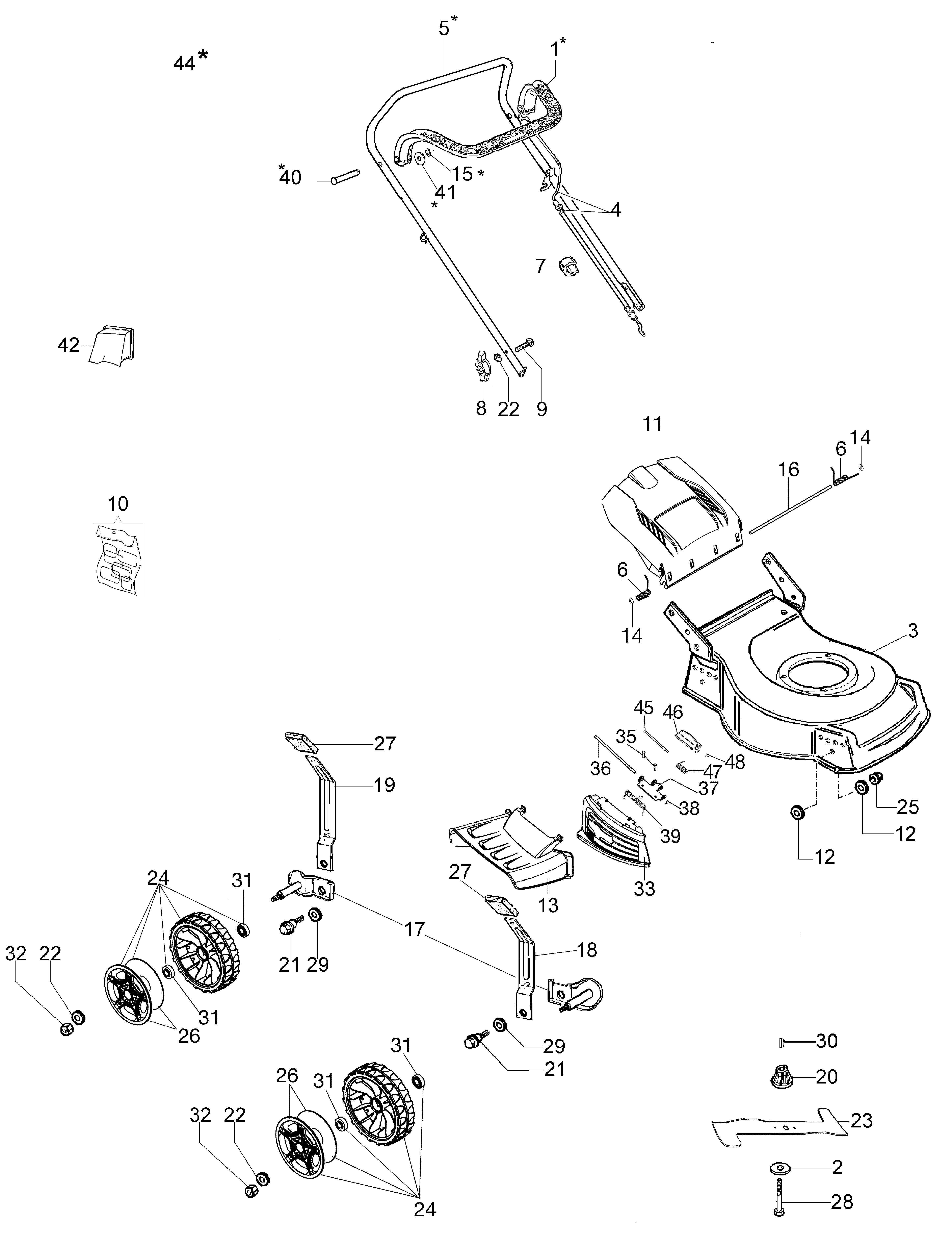 Vue éclatée G 48 PK COMFORT SD (K 600 AUTOCHOCKE)