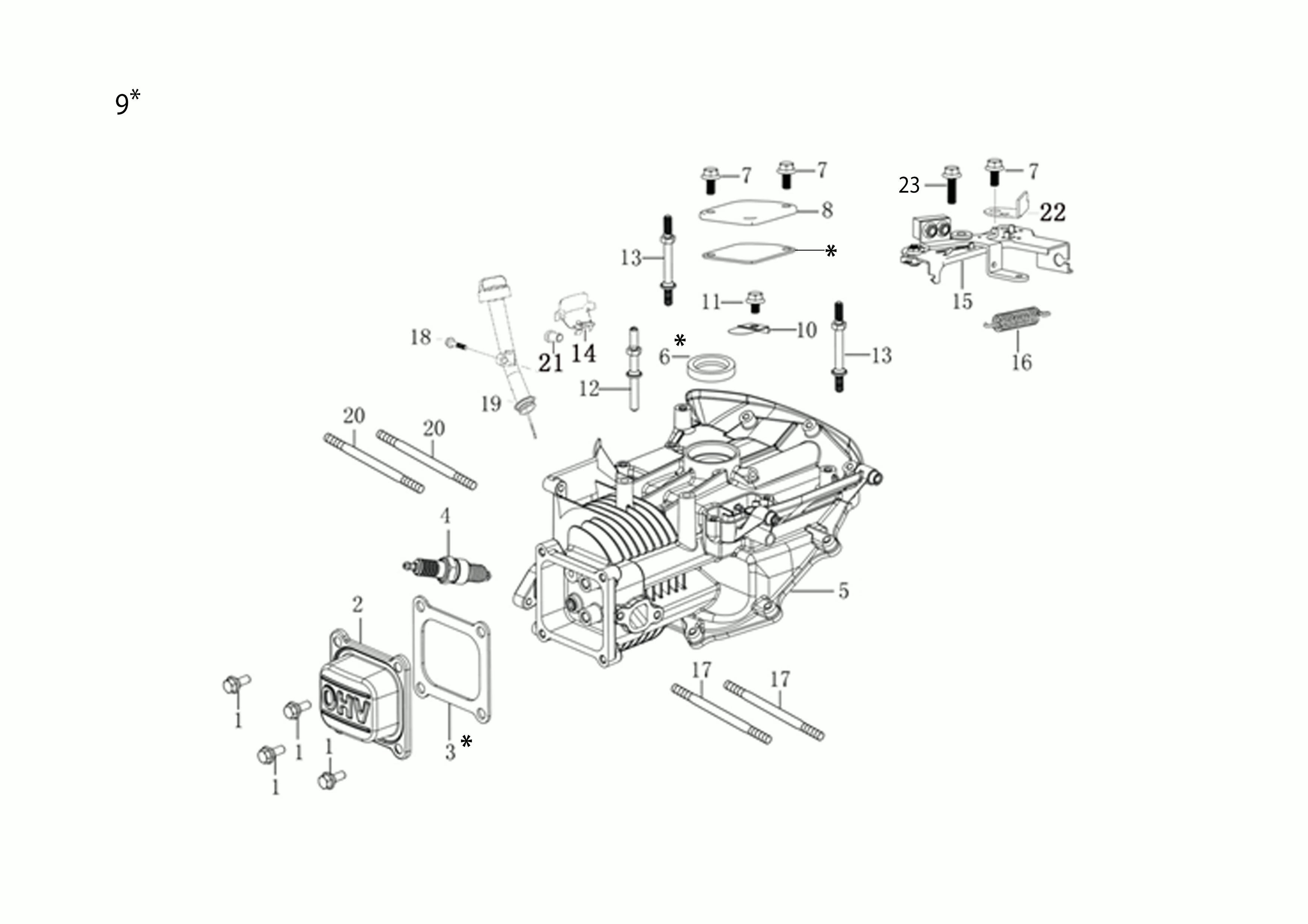 Vue éclatée Moteur K655 (EURO5)