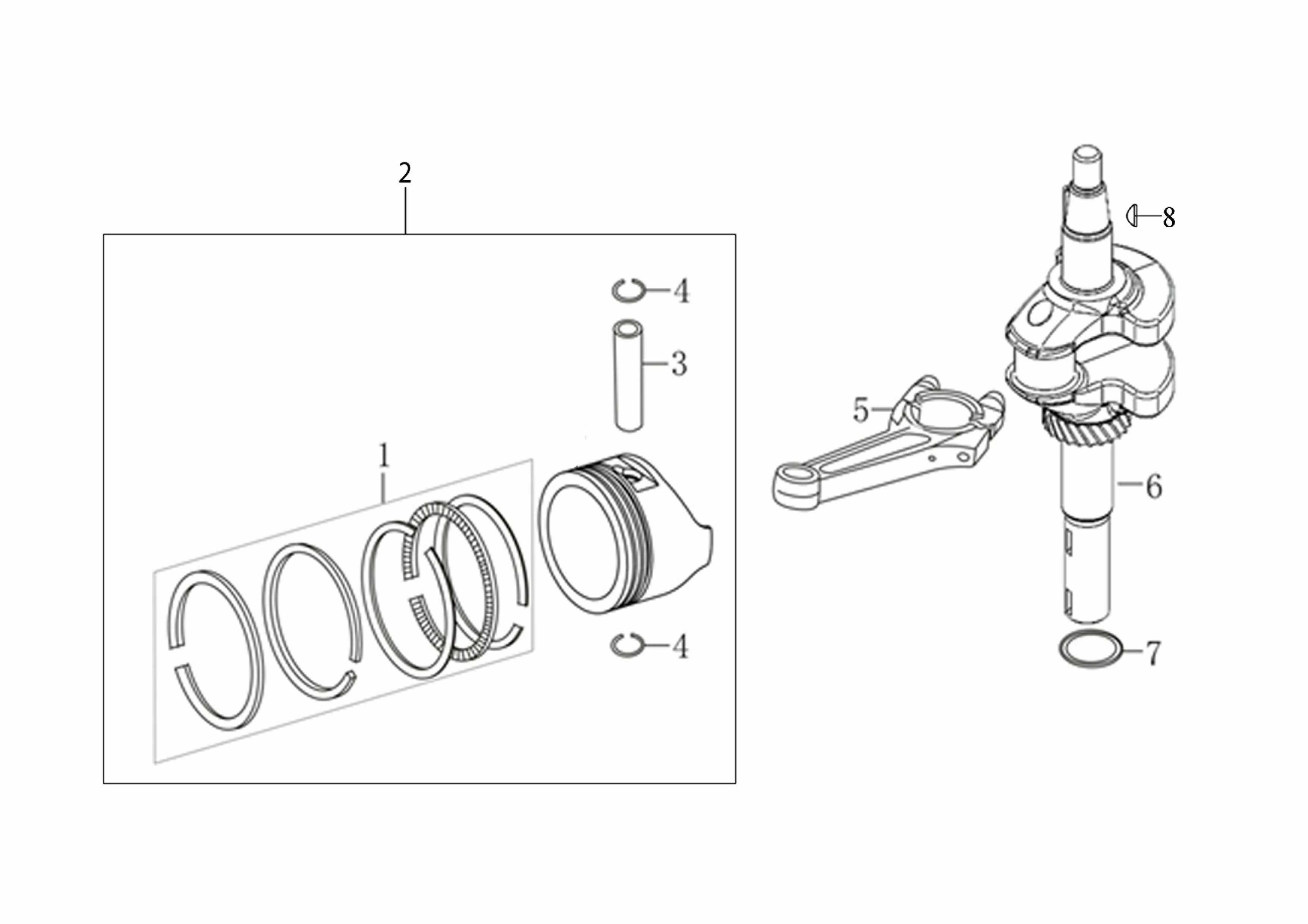 Vue éclatée Moteur K805 (EURO5)