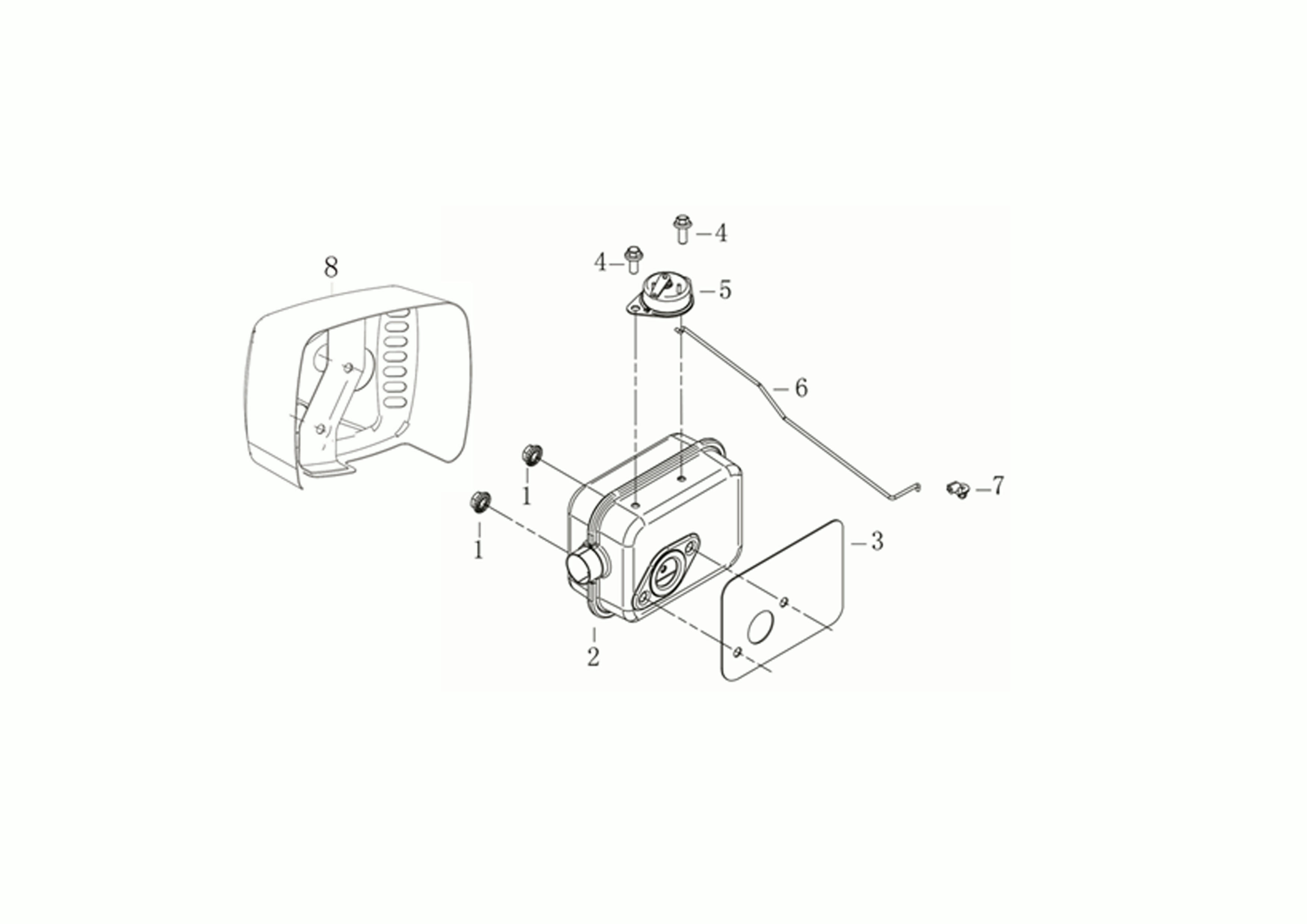 Vue éclatée MOTEUR K805 À ARBRE LONG (EURO 5)