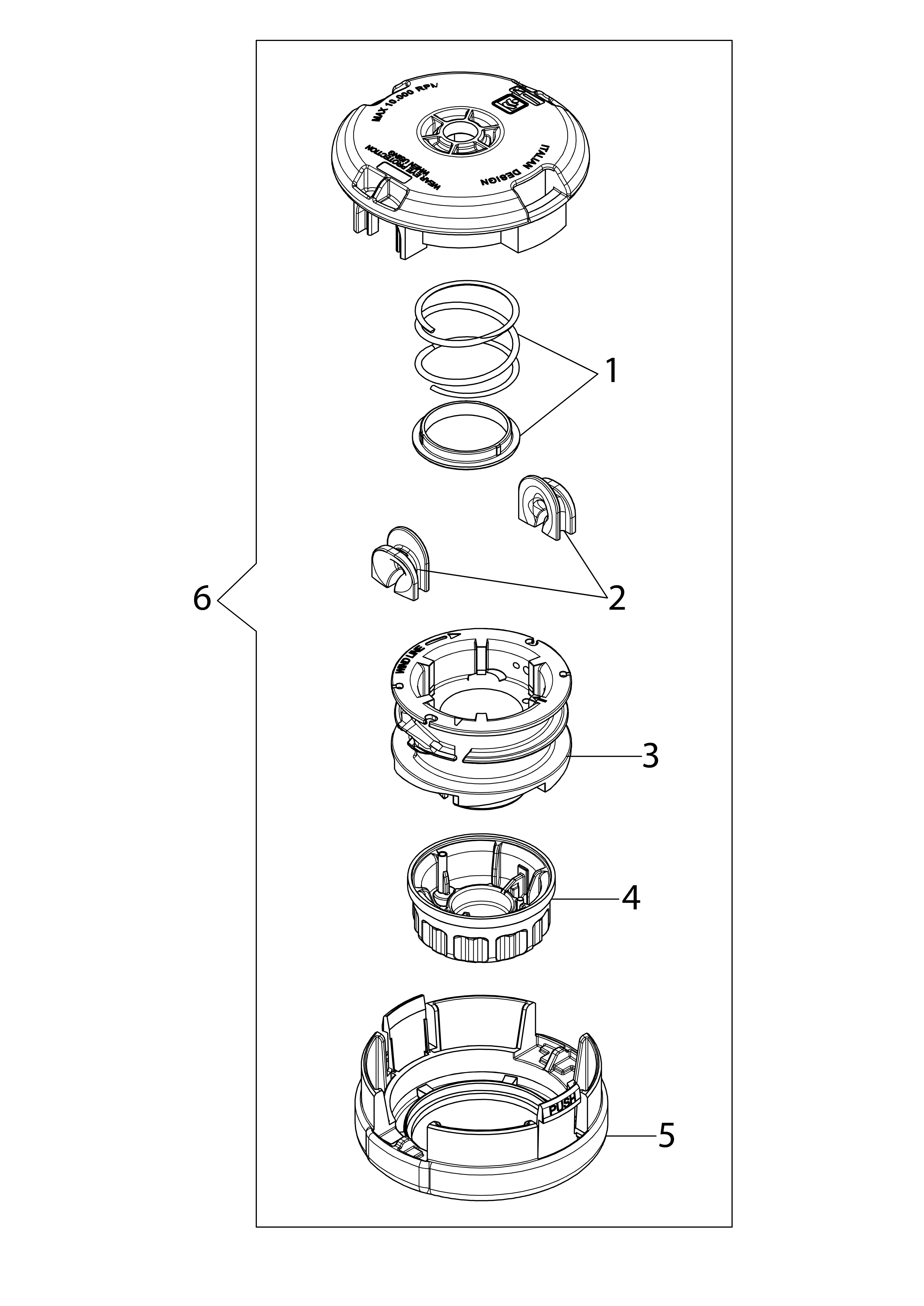 Vue éclatée Outils de coupe