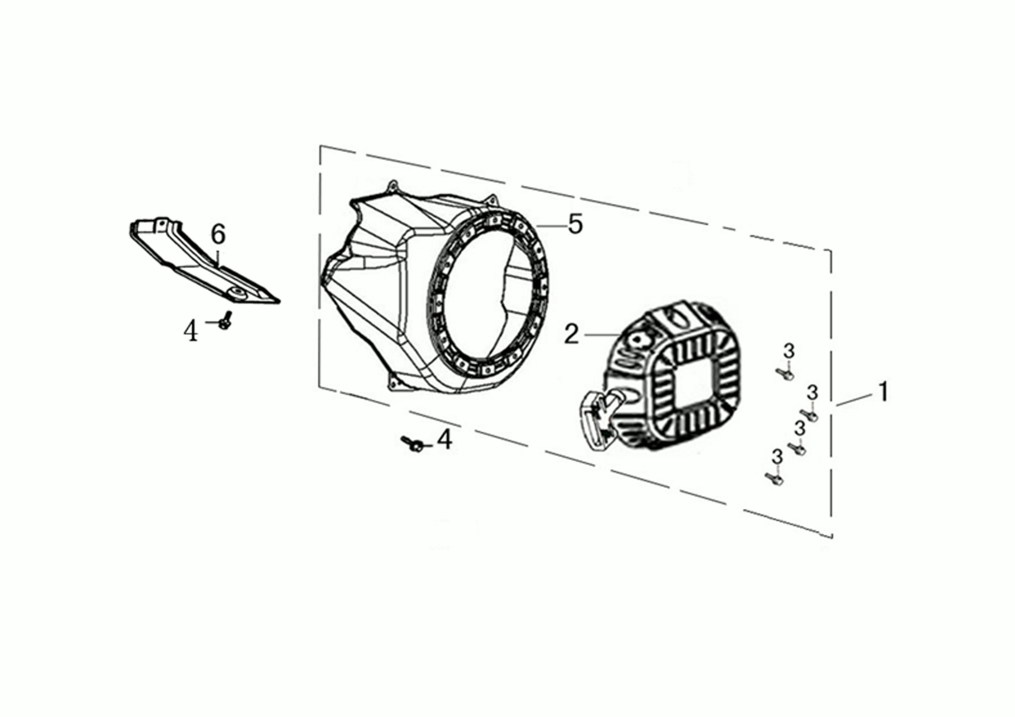 Vue éclatée Moteur à double arbre K1100H