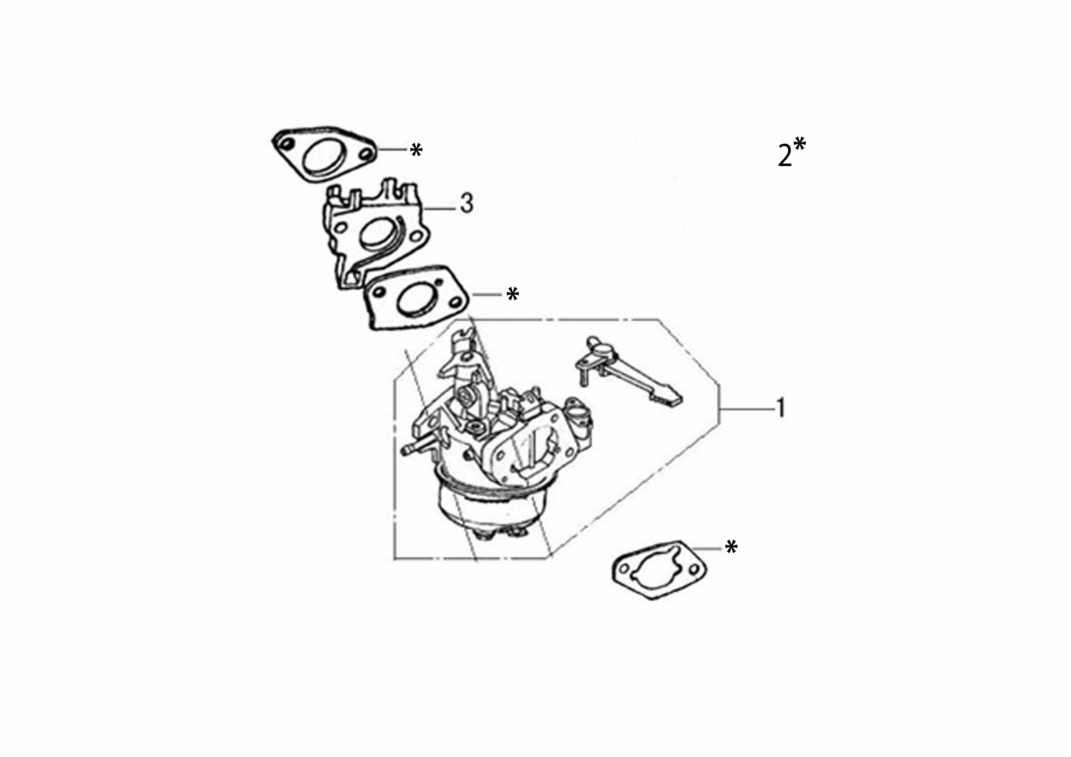 Vue éclatée Moteur à double arbre K1100H