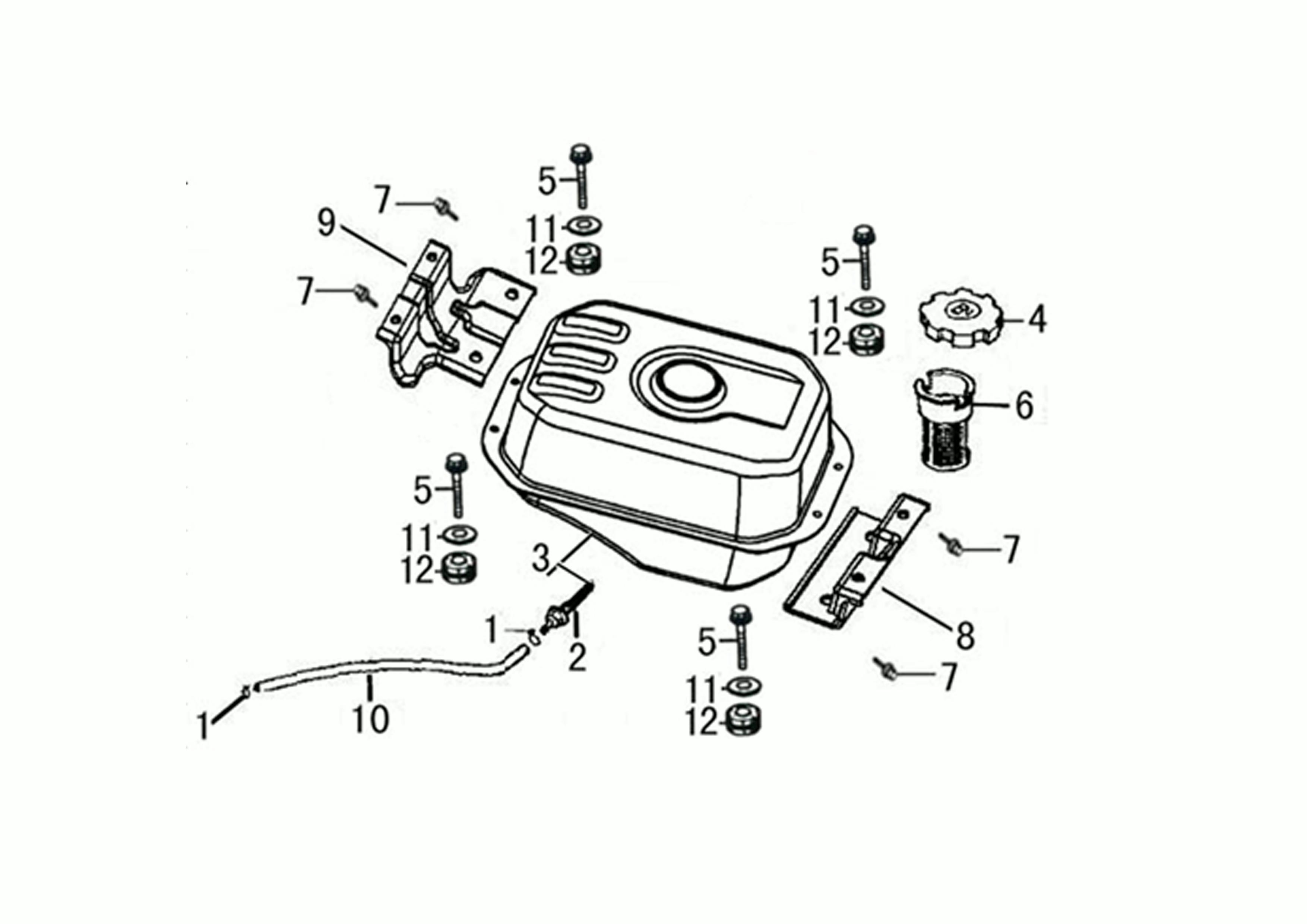 Vue éclatée Moteur à double arbre K1100H