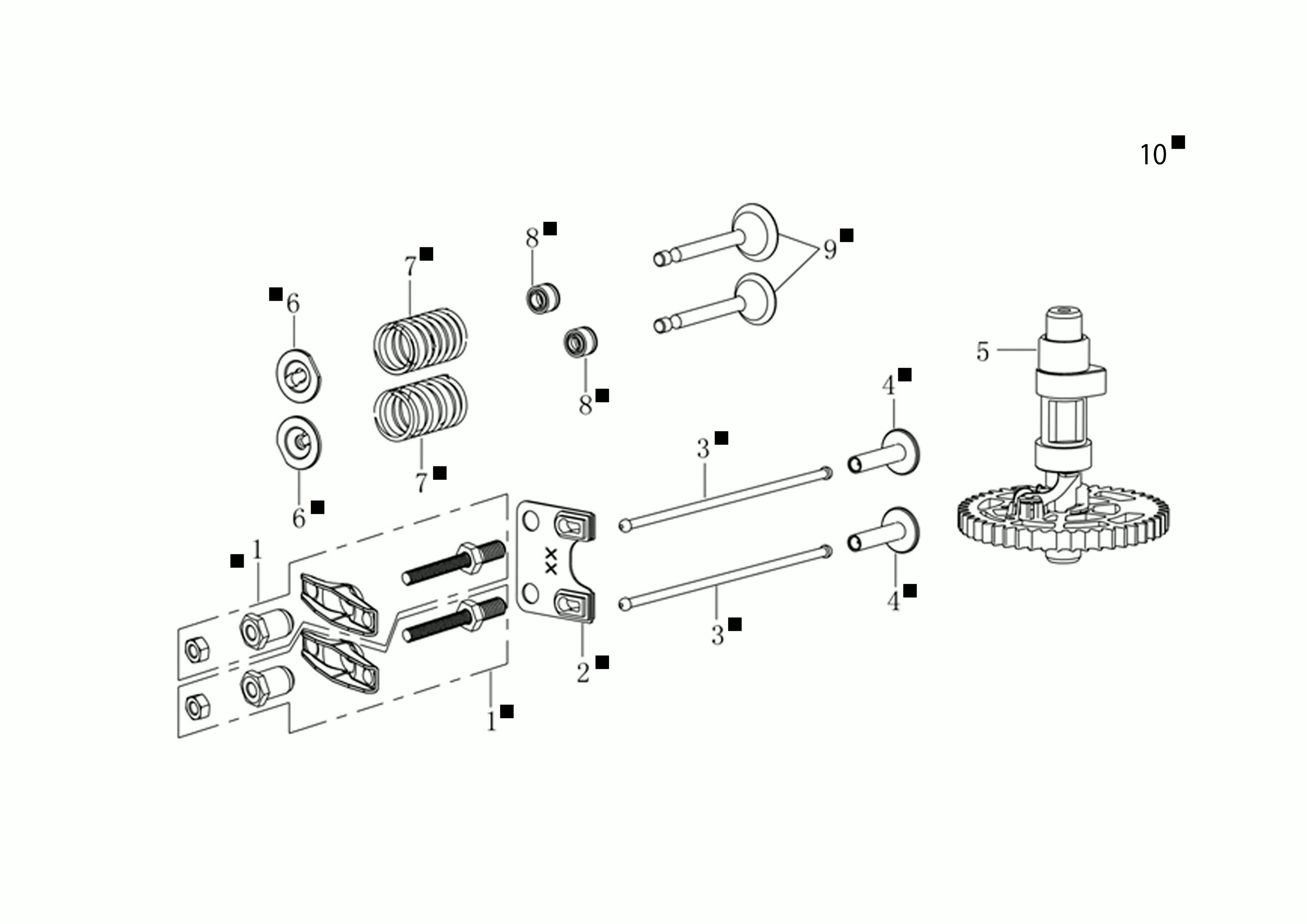 Vue éclatée Moteur K655LI  (EURO5)