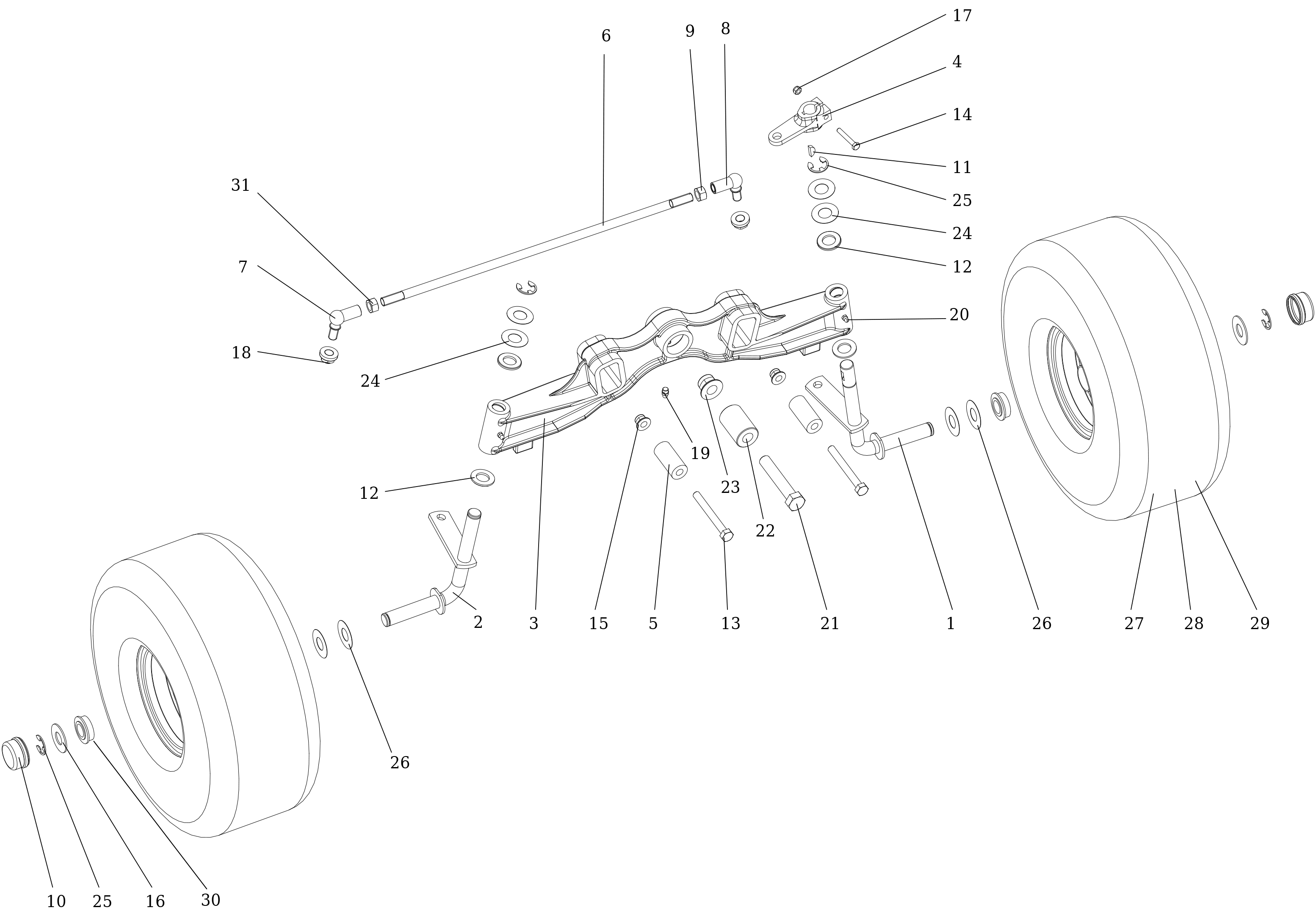 Vue éclatée OM 106/24 KH 4X2 HD (K2400AVD V-Twin - EURO5) Cat. 2026
