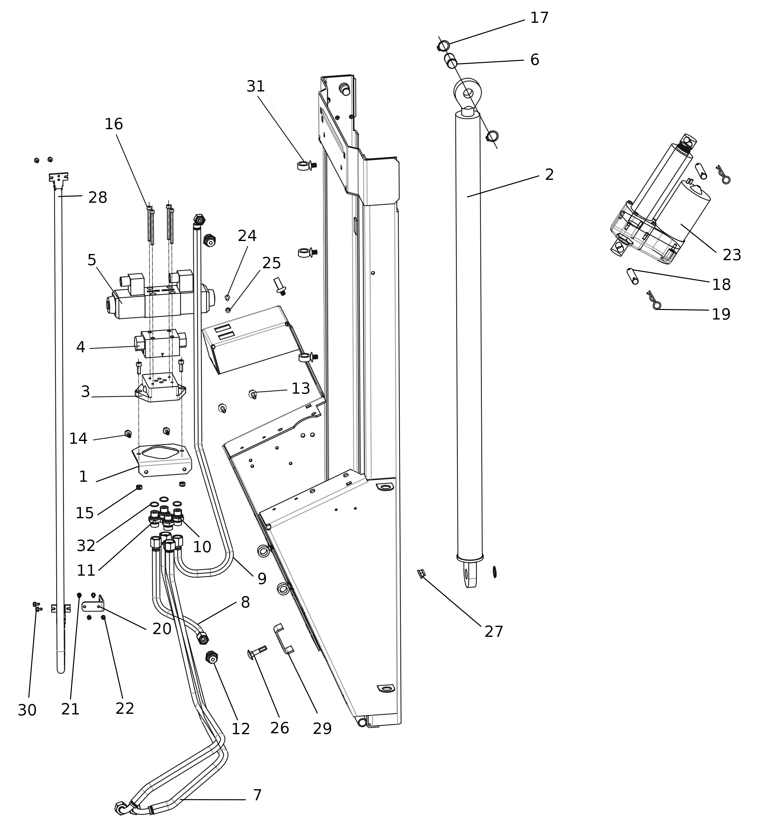 Vue éclatée OM 106/24 KH 4X2 HD (K2400AVD V-Twin - EURO5) Cat. 2022