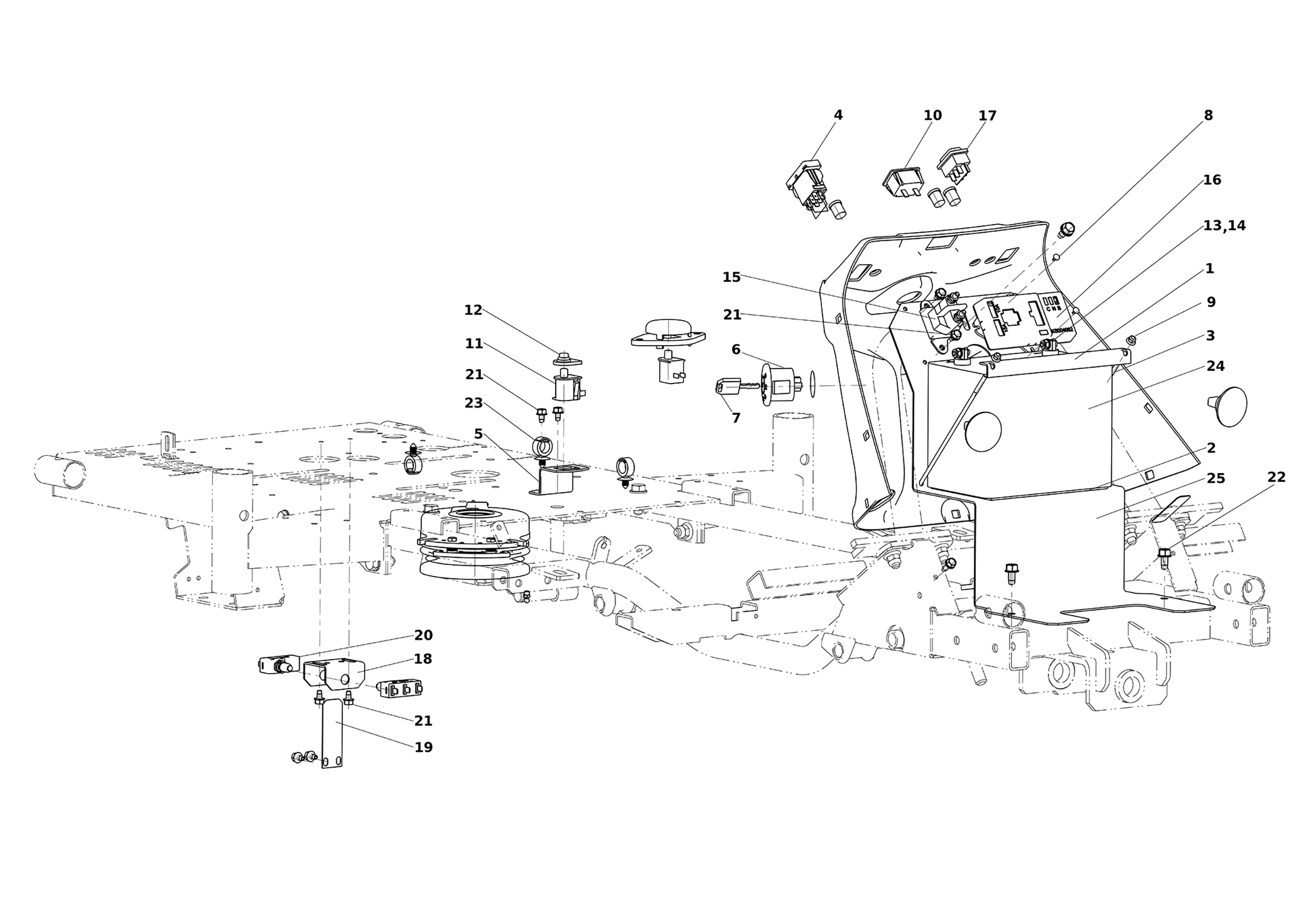 Vue éclatée APACHE 92 EVO Cat.2023