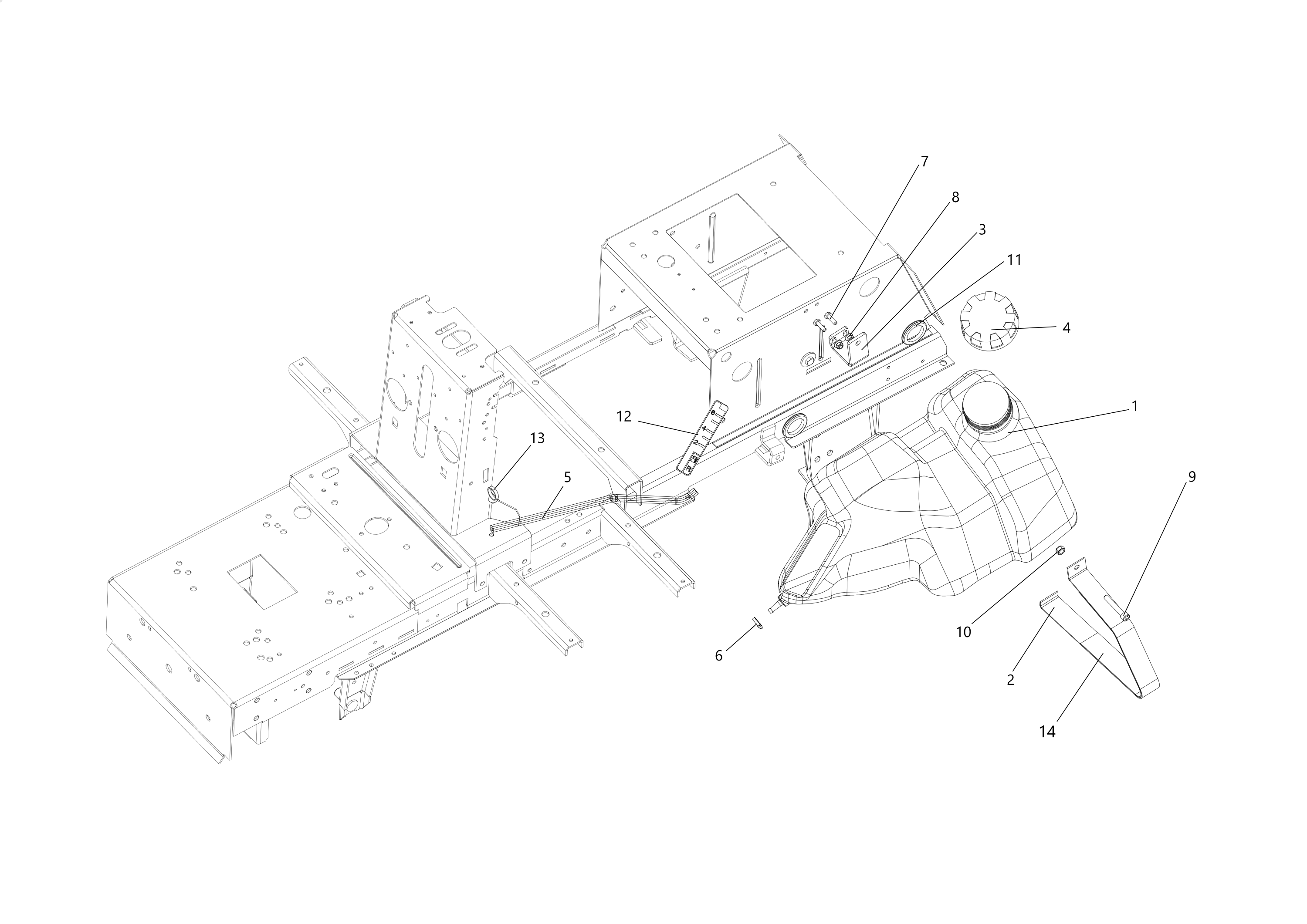 Vue éclatée OM 106/24 KH 4X2 HD (K2400AVD V-Twin - EURO5) Cat. 2026