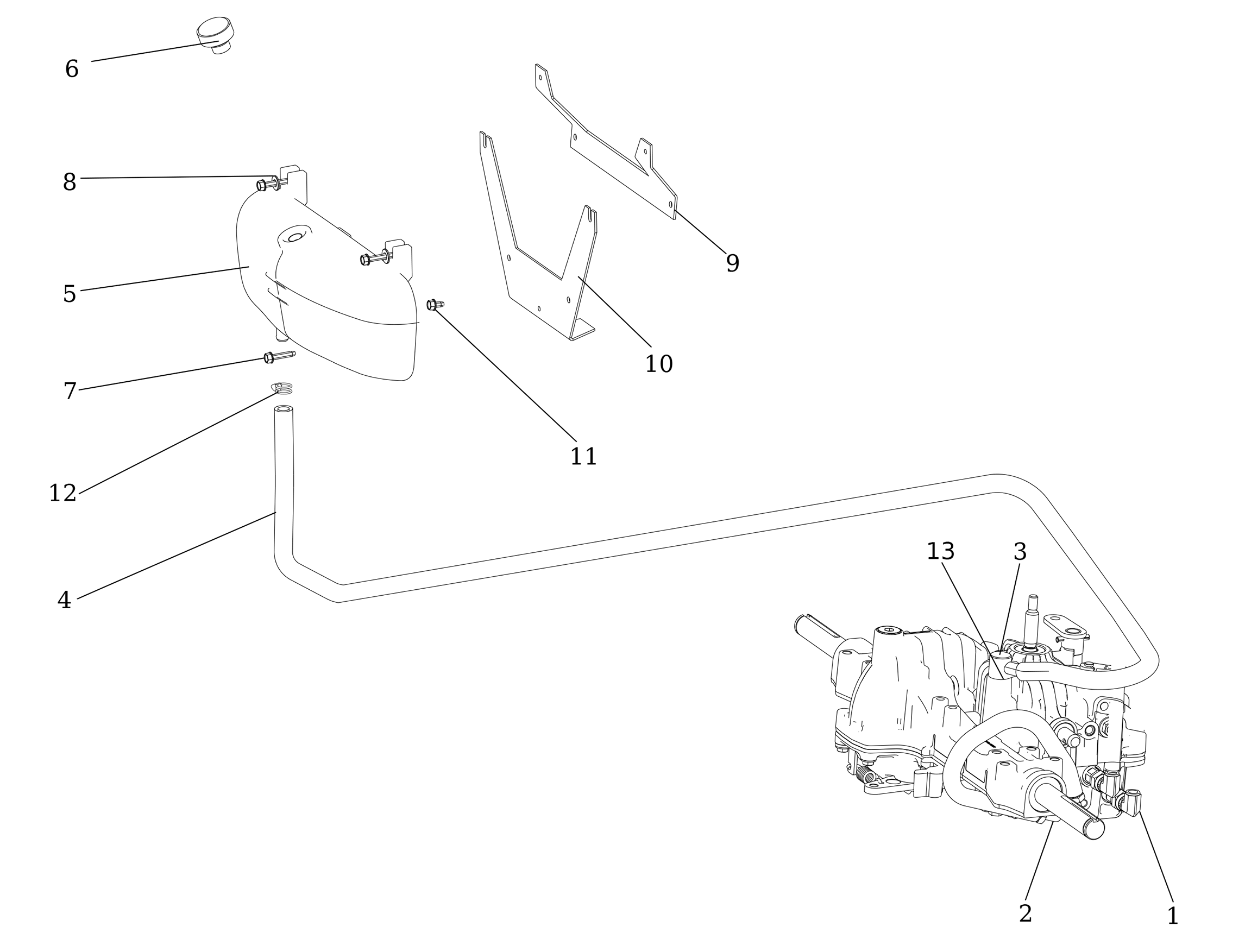 Vue éclatée OM 106/24 KH 4X2 HD (K2400AVD V-Twin - EURO5) Cat. 2024