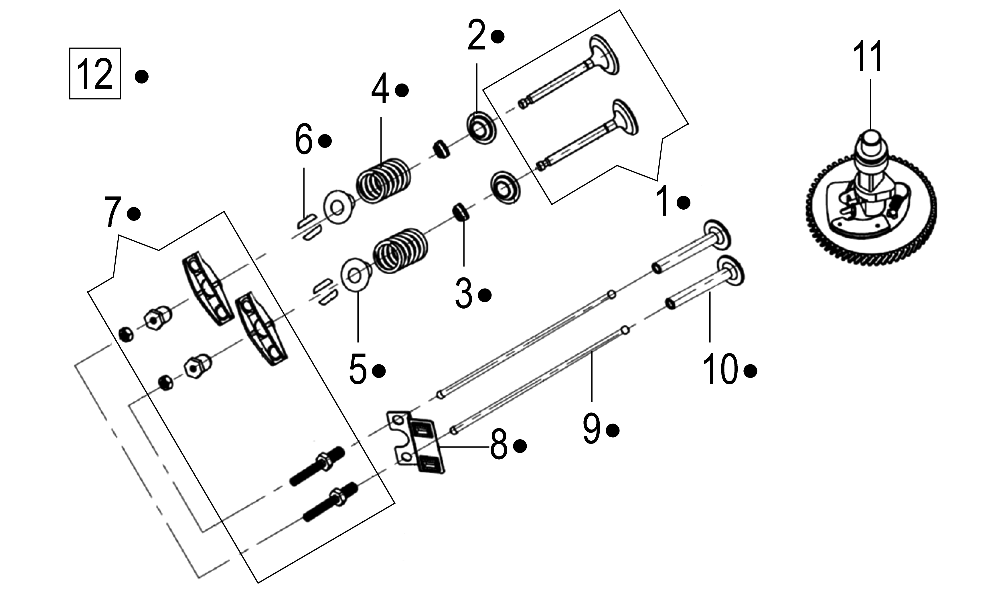 Vue éclatée Moteur K1450 (EURO5)