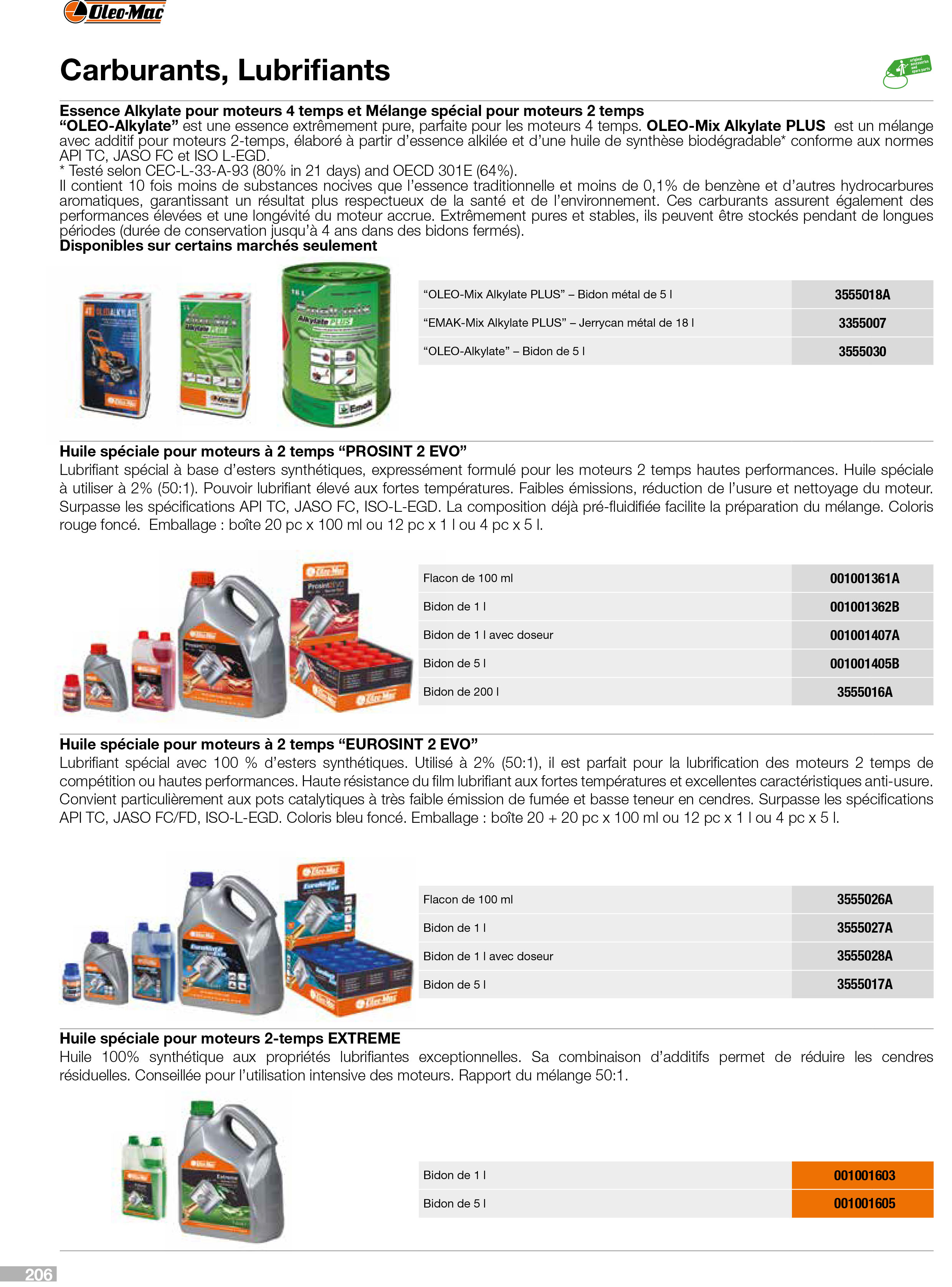 Vue éclatée Lubrifiants - Accessoires divers