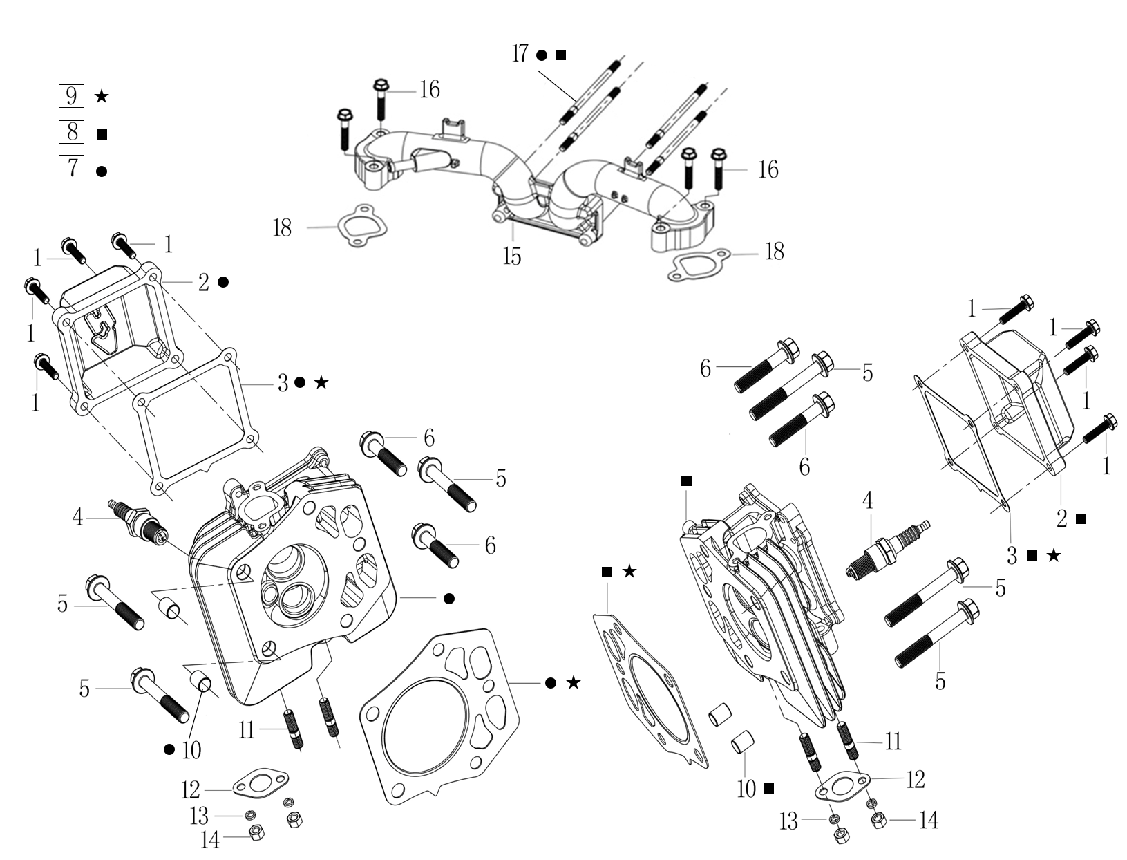 Vue éclatée MOTEUR K2000 (EURO5)