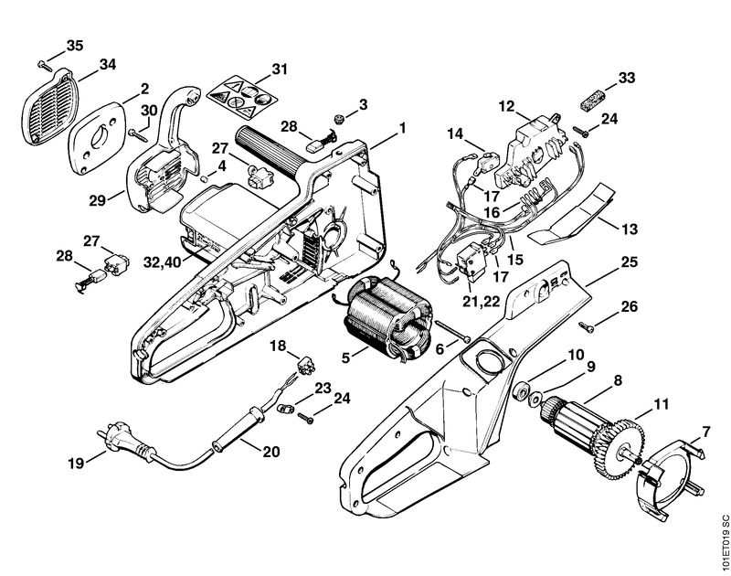Moteur électrique E 220 C, E 20 C