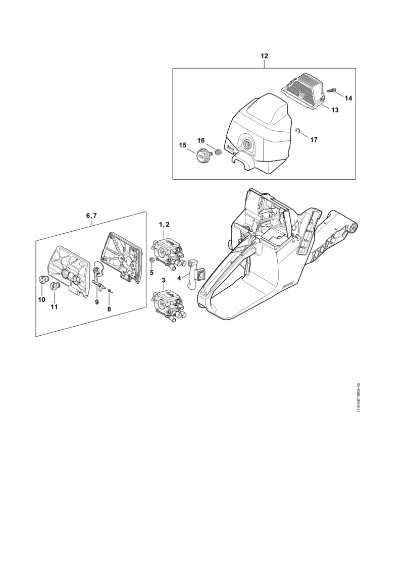 Filtre à air, Couvercle de carter de carburateur
