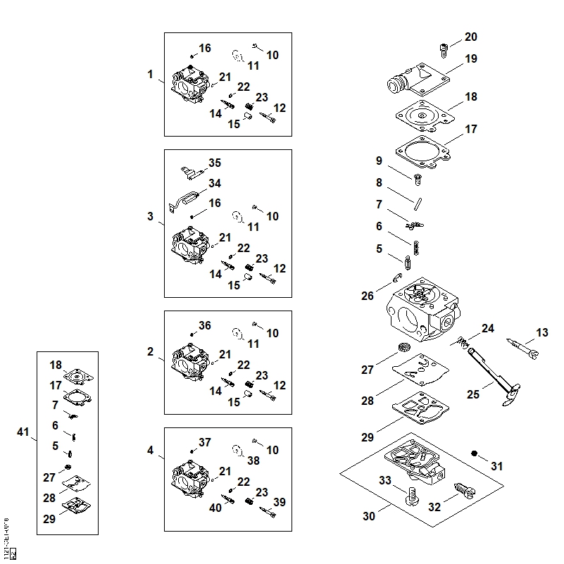 L - Carburateur WTE-1, WTE-2, WTE-4, WTE-11