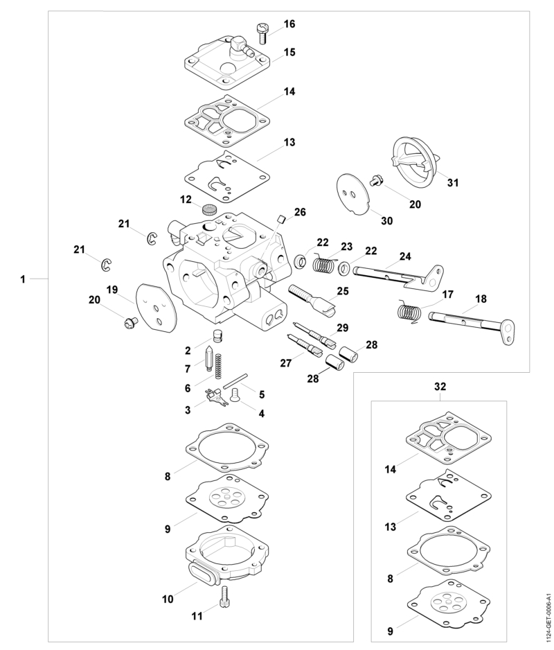 F - Pièces de carburateur