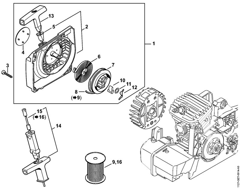 Carter de ventilateur avec lanceur