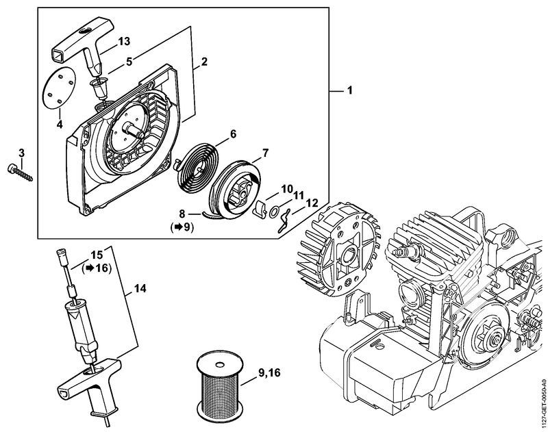 Carter de ventilateur avec lanceur