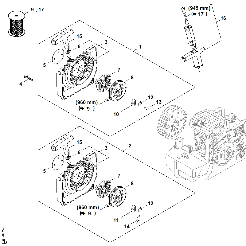 G - Carter de ventilateur avec lanceur