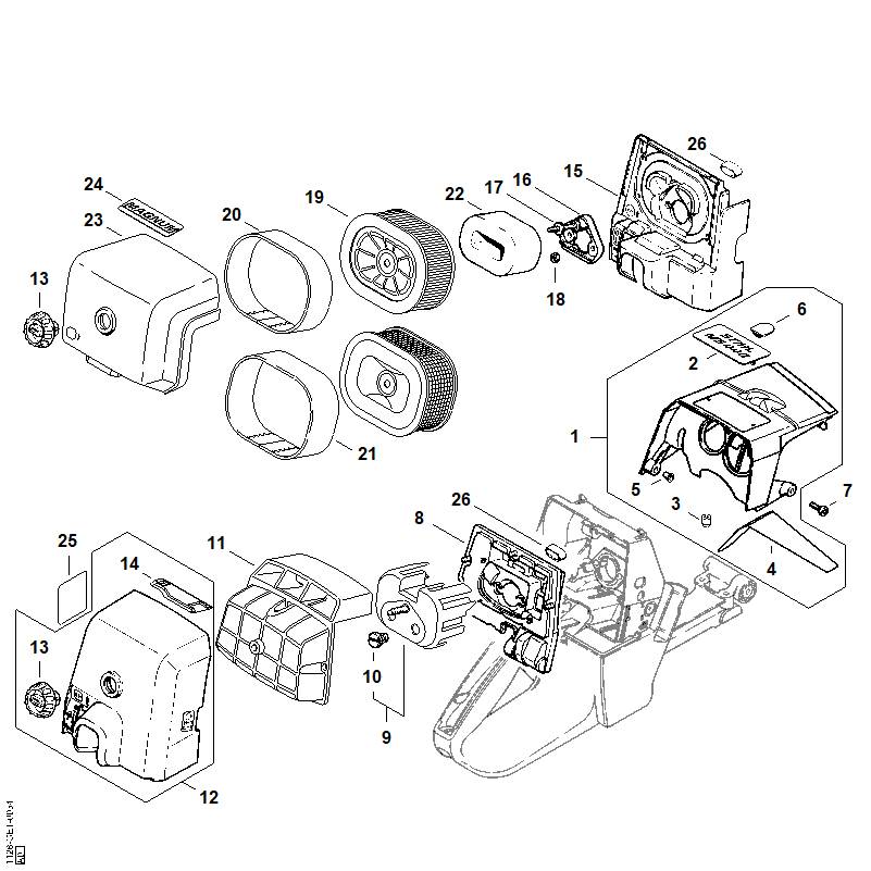 Capot, Filtre à air