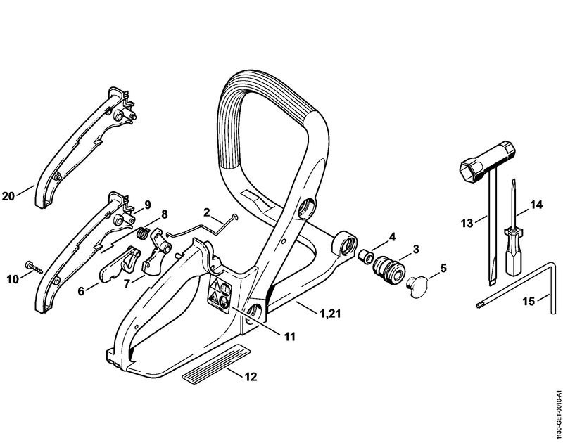 Cadre de poignée, Outils