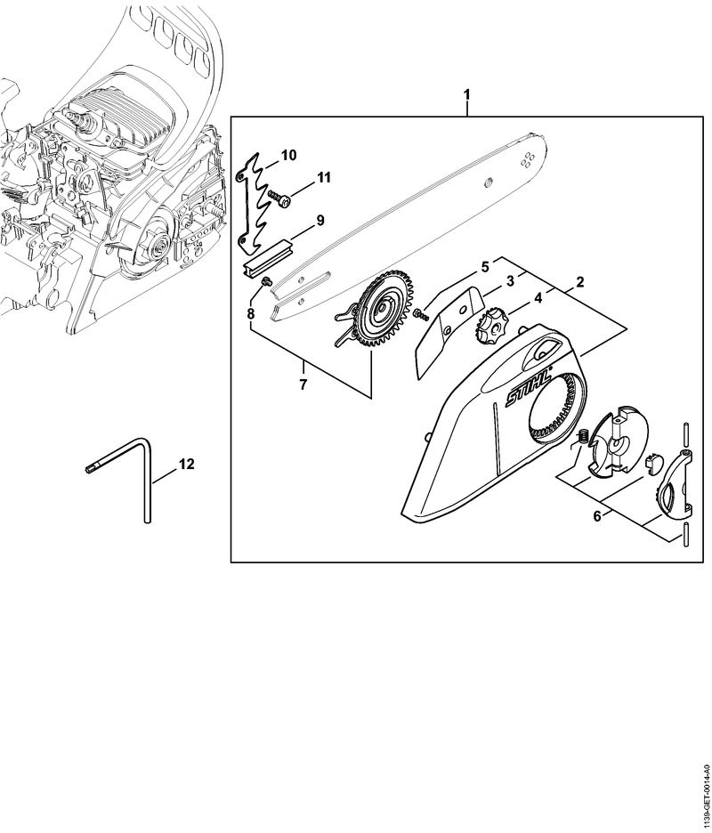 Tendeur de chaîne rapide MS 211 C-BE; MS 211 C-BE Z