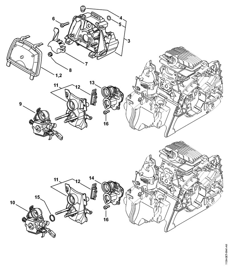 Filtre à air, Coude MS 211 C-BE