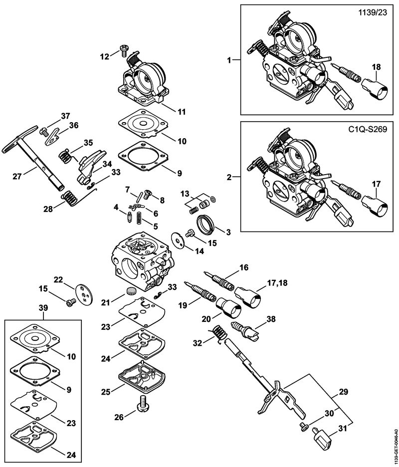 Carburateur 1139/23; C1Q-S269