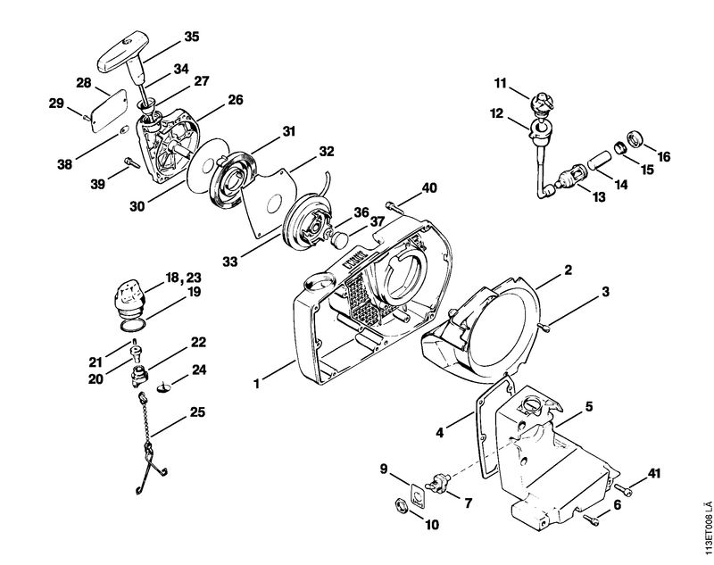 Carter de ventilateur, Couvercle de lanceur