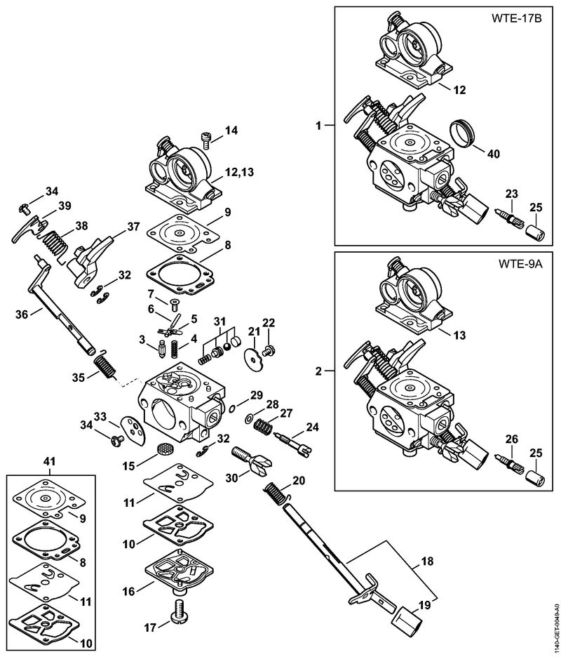 Carburateur WTE-9, WTE-17