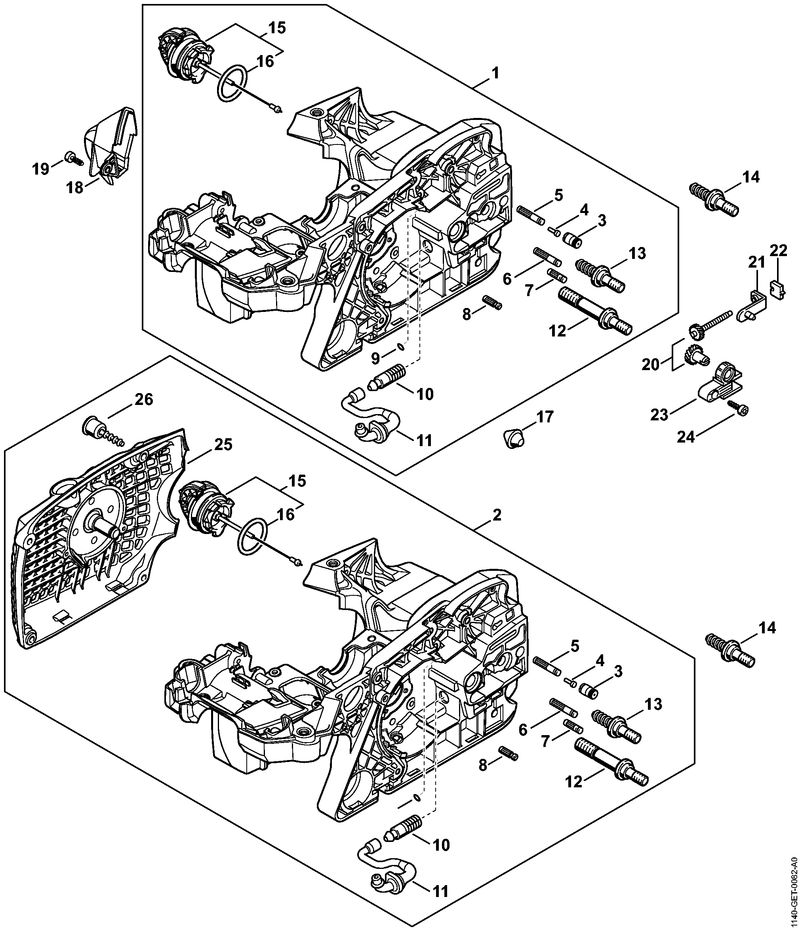 Carter moteur, Tendeur de chaîne