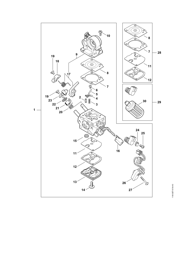 Carburateur C1Q-S235, C1Q-100357 (14.2017)