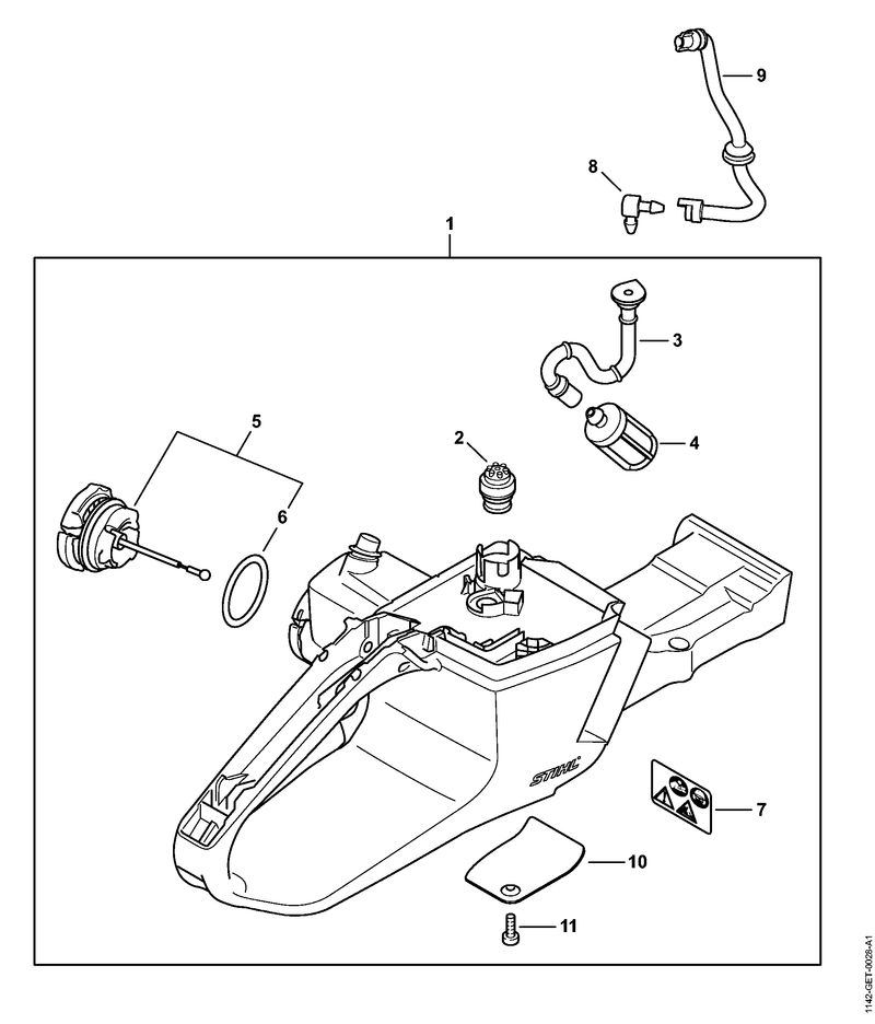R - Carter de réservoir