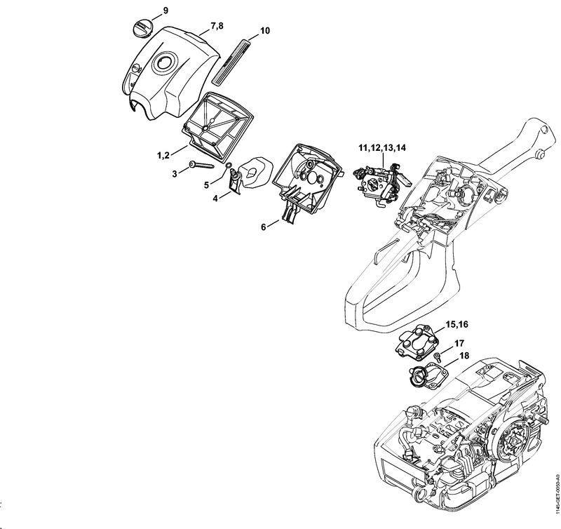 Filtre à air, Couvercle de carter de carburateur M-Tronic