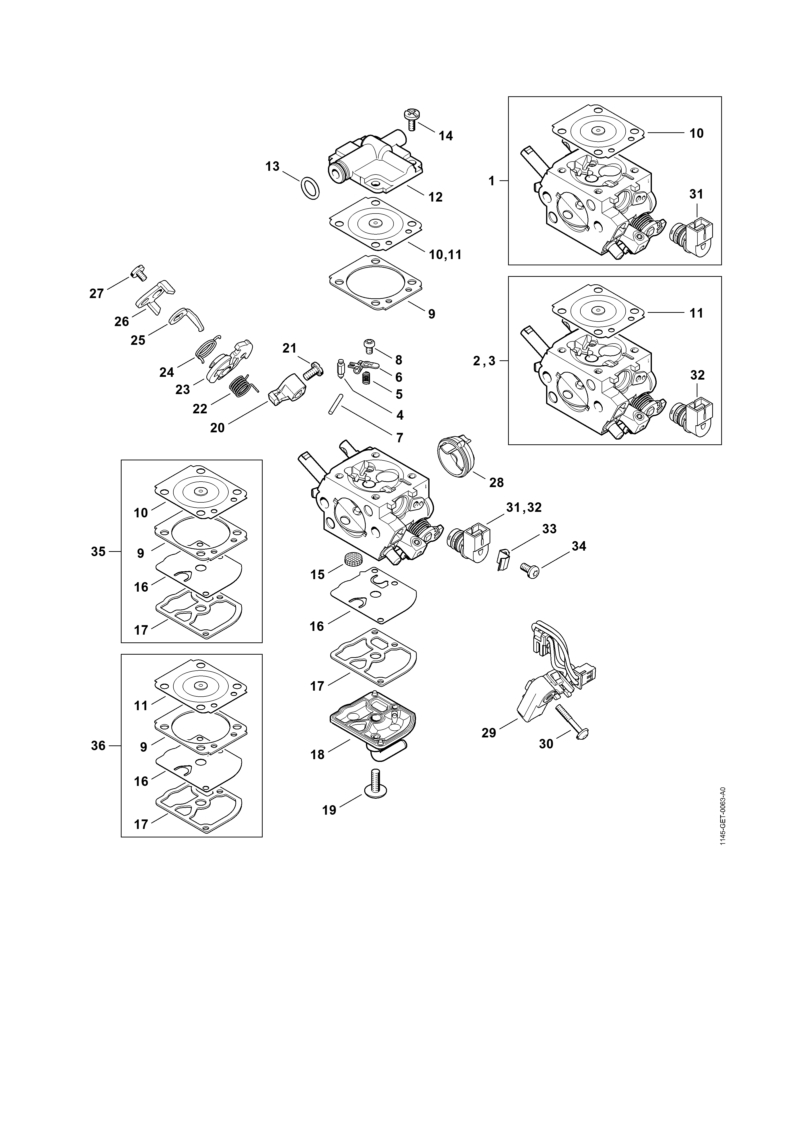 Carburateur 1145/22, 1145/27, C1Q-S274