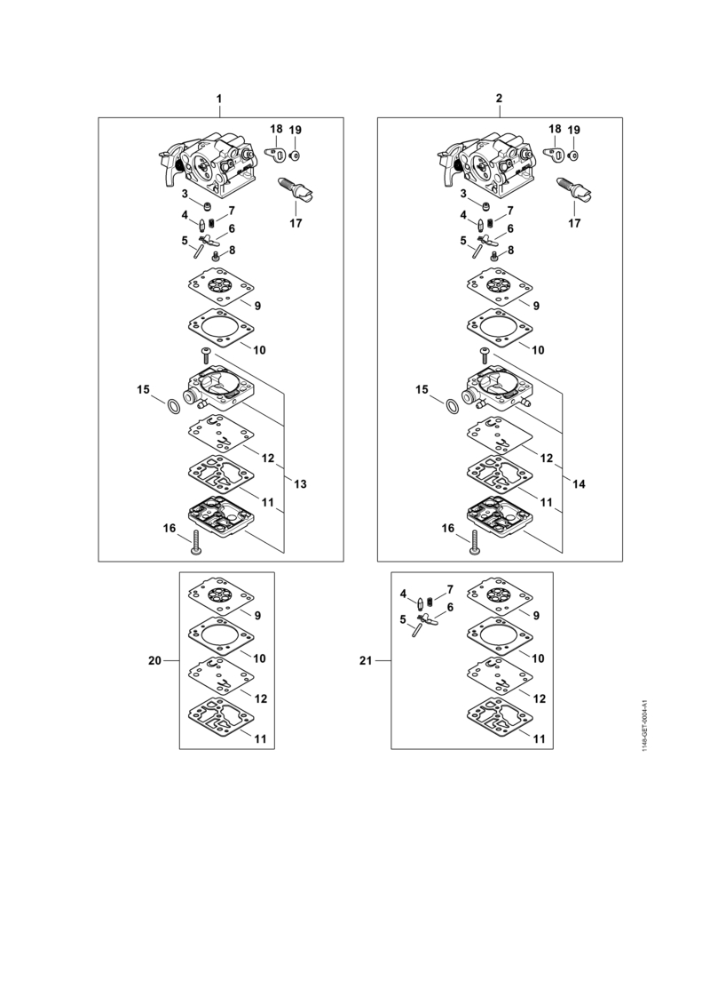 Pièces de carburateur