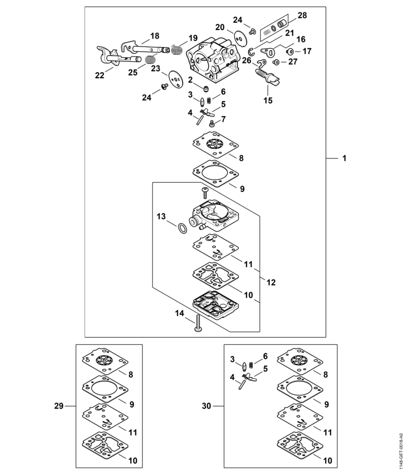 Pièces de carburateur