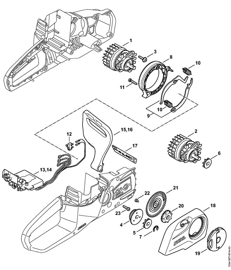 Moteur électrique, Module électronique, Couvercle de pignon