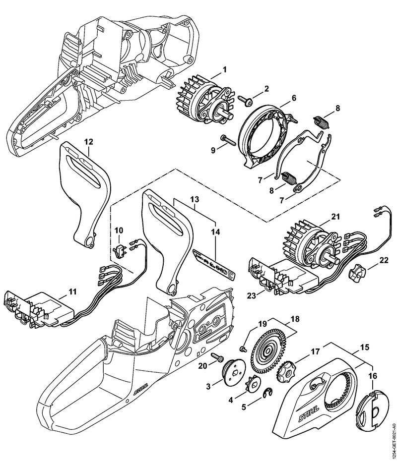 Moteur électrique, Module électronique, Couvercle de pignon